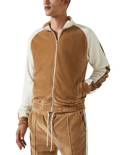 Reiss Lawrence Che Velour Top In Brown