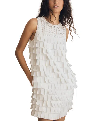 Reiss Layered Ruffle Dress In White