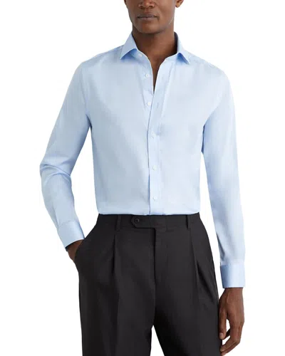 Reiss Leadenhall Stretch Regular Fit Shirt In Blue