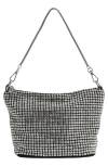 Reiss Leah Crystal Convertible Clutch In Silver
