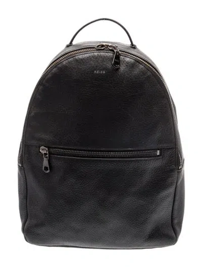 Pre-owned Reiss Leather Backpack In Black