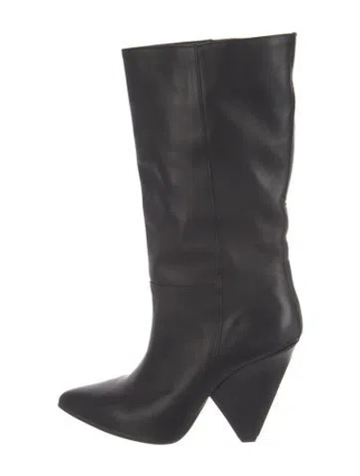 Pre-owned Reiss Leather Boots In Black