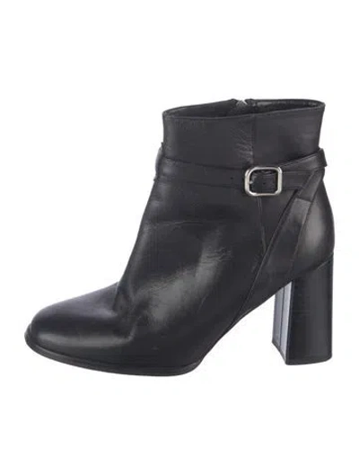 Pre-owned Reiss Leather Boots In Black
