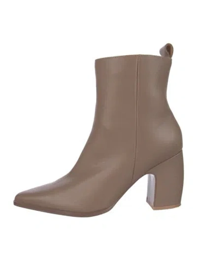 Pre-owned Reiss Leather Boots In Neutrals