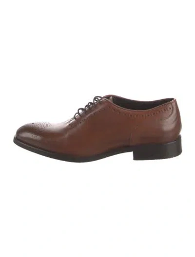 Pre-owned Reiss Leather Brogues In Brown