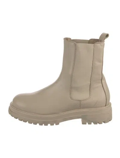 Pre-owned Reiss Leather Chelsea Boots In Neutrals