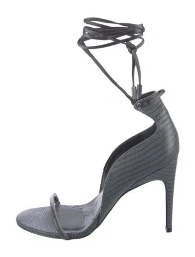 Pre-owned Reiss Leather Gladiator Sandals In Blue