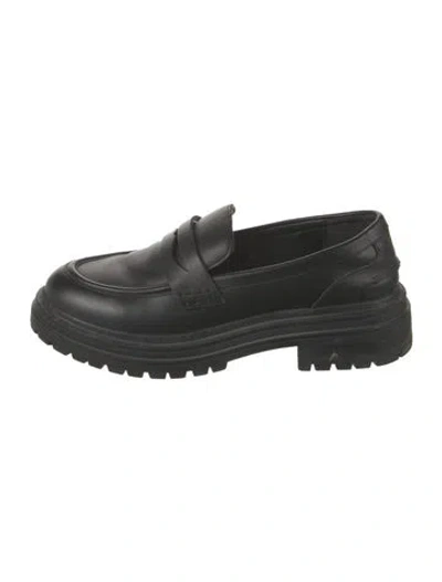 Pre-owned Reiss Leather Loafers In Black