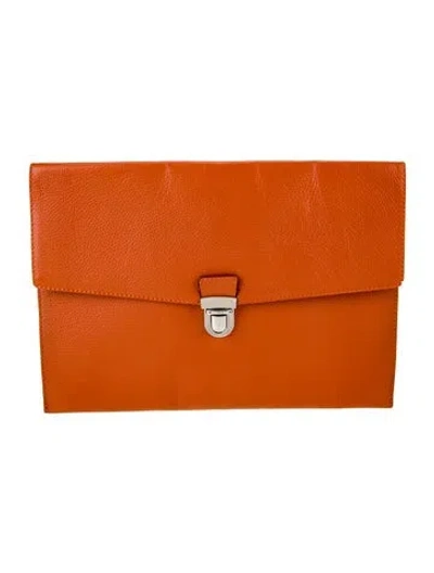 Pre-owned Reiss Leather Portfolio In Brown