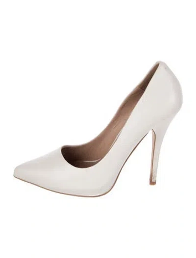 Pre-owned Reiss Leather Pumps In Neutral