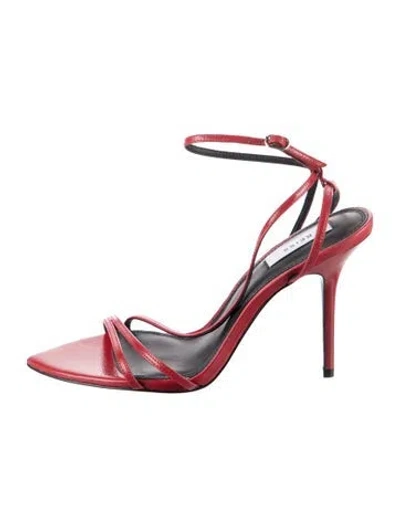 Pre-owned Reiss Leather Sandals In Red