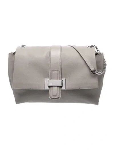 Pre-owned Reiss Leather Shoulder Bag In Gray