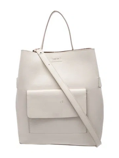 Pre-owned Reiss Leather Shoulder Bag In Neutral