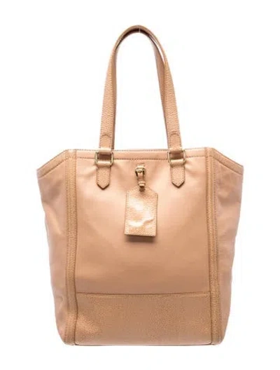 Pre-owned Reiss Leather Top Handle Bag In Neutrals