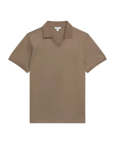 Reiss Leeds Polo Shirt In Brown