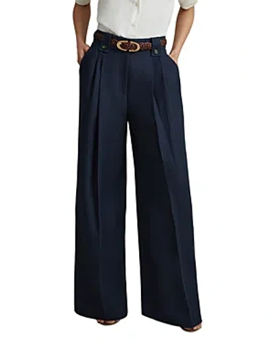 REISS LEILA HEAVY LINEN WIDE LEG PANTS