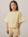 Reiss Lemon Cotton-blend Sweatshirt And Shorts Set