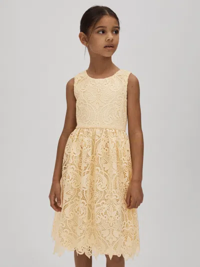 Reiss Lemon 9-13 Yrs Fit-and-flare Lace Dress