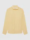 Reiss Lemon Ruban Linen Button-through Shirt
