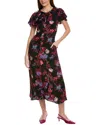 Reiss Leni Print Cap Sleeve Dress