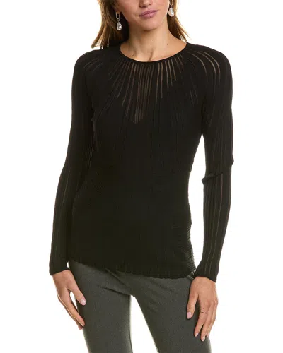 Reiss Lenni Sheer Top In Black