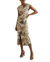 Reiss Lennia Abstract-print Stretch-jersey Midi Dress In Multi