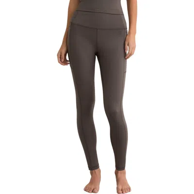 Reiss Lennie High Waist Leggings In Brown