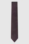Reiss Liam - Burgundy Polka Dot Silk Tie,