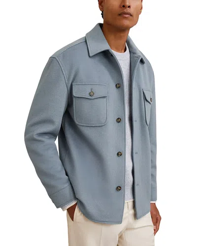 REISS LIAM LONG SLEEVE BUTTON FRONT OVERSHIRT