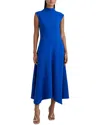 Reiss Jessa Side Ruched Asymmetric Dress In Blue