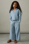 Reiss Light Blue Dean 4-9 Yrs Chambray Collared Top