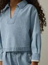 Reiss Light Blue Dean 9-13 Yrs Chambray Collared Top