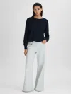 Reiss Light Blue Flared Side Seam Jeans