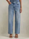 Reiss Light Blue Petite Mid-rise Straight-leg Jeans