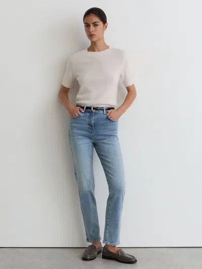 Reiss Light Blue Petite Slim-leg Mid-rise Jeans