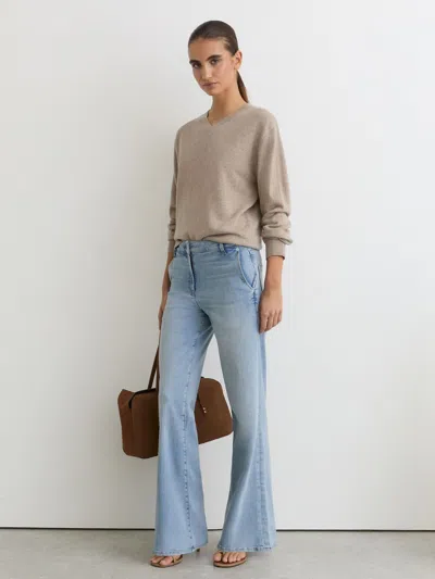 Reiss Light Blue Petite Wide-leg Jeans