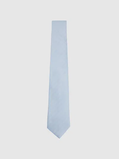 Reiss Light Blue Polka Dot Silk Tie