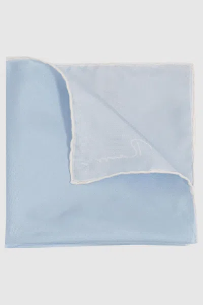 Reiss Light Blue Silk Pocket Square