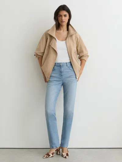 Reiss Light Blue Slim Straight-leg Jeans In Multi