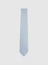 Reiss Light Blue Textured Silk Blend Tie