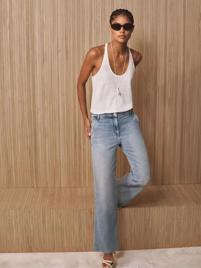 Reiss Light Blue Wide-leg Jeans