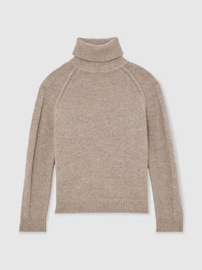 Reiss Light Brown Melange Jumper In Neutral