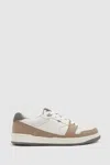 Reiss Light Brown/white Astor Leather Lace Up Trainers