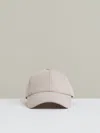 Reiss Mens Light Camel Paco Brand-embroidered Stretch-woven Cap In Gray