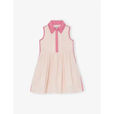 Reiss Kids' Light Pink Odela Sleeveless Cotton Dress 9-13