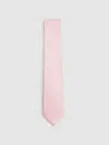 Reiss Light Pink Polka Dot Silk Tie