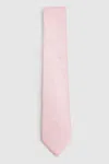 Reiss Light Pink Polka Dot Silk Tie