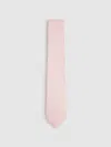 Reiss Light Pink Textured Silk Blend Tie