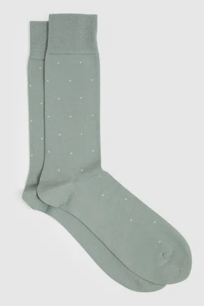 Reiss Light Sage Mario Spot Polka Dot Socks