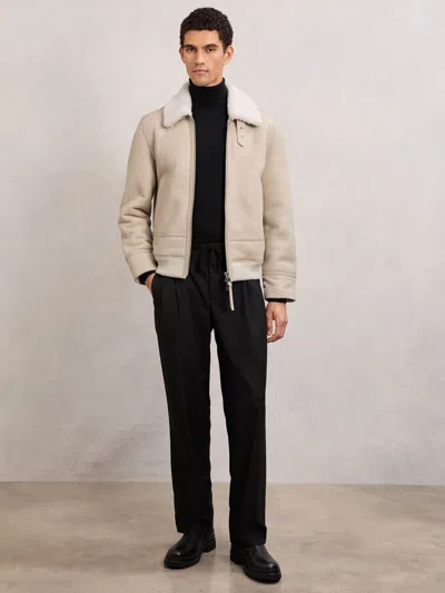 Reiss Light Stone Jacket In Neutral